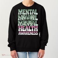 Green Coquette Bow Mental Health Awareness Women Women's Sweatshirt thumb 0