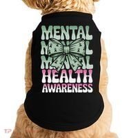 Green Coquette Bow Mental Health Awareness Women Doggie Tank thumb 0