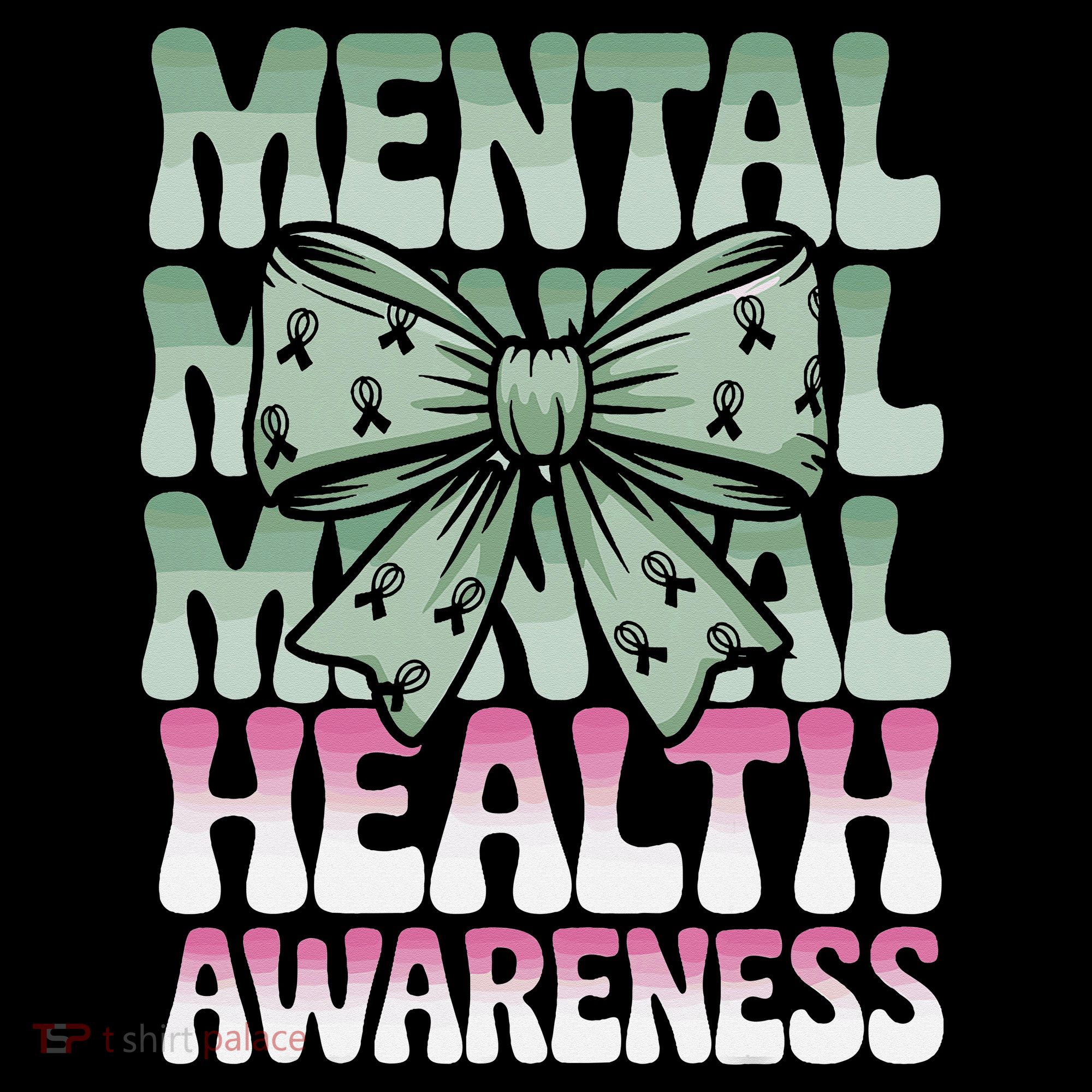 Green Coquette Bow Mental Health Awareness Women Coffee Mug