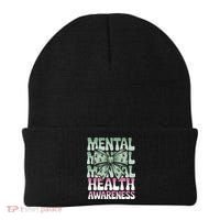 Green Coquette Bow Mental Health Awareness Women Beanie thumb 0