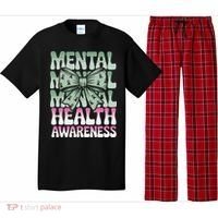 Green Coquette Bow Mental Health Awareness Women Pajama Set thumb 0