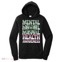 Green Coquette Bow Mental Health Awareness Women Women's Hoodie thumb 0