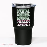 Green Coquette Bow Mental Health Awareness Women Tumbler thumb 0