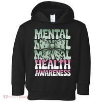 Green Coquette Bow Mental Health Awareness Women Toddler Hoodie thumb 0