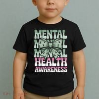 Green Coquette Bow Mental Health Awareness Women Toddler T-Shirt thumb 2