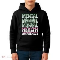 Green Coquette Bow Mental Health Awareness Women Kids Hoodie thumb 4