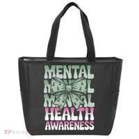 Green Coquette Bow Mental Health Awareness Women Tote Bag thumb 0