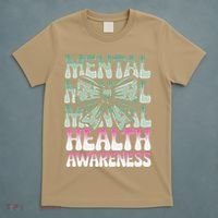 Green Coquette Bow Mental Health Awareness Women T-Shirt thumb 5