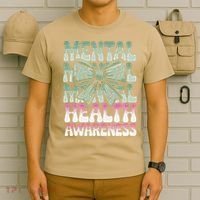 Green Coquette Bow Mental Health Awareness Women T-Shirt thumb 6