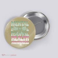 Green Coquette Bow Mental Health Awareness Women Button thumb 0