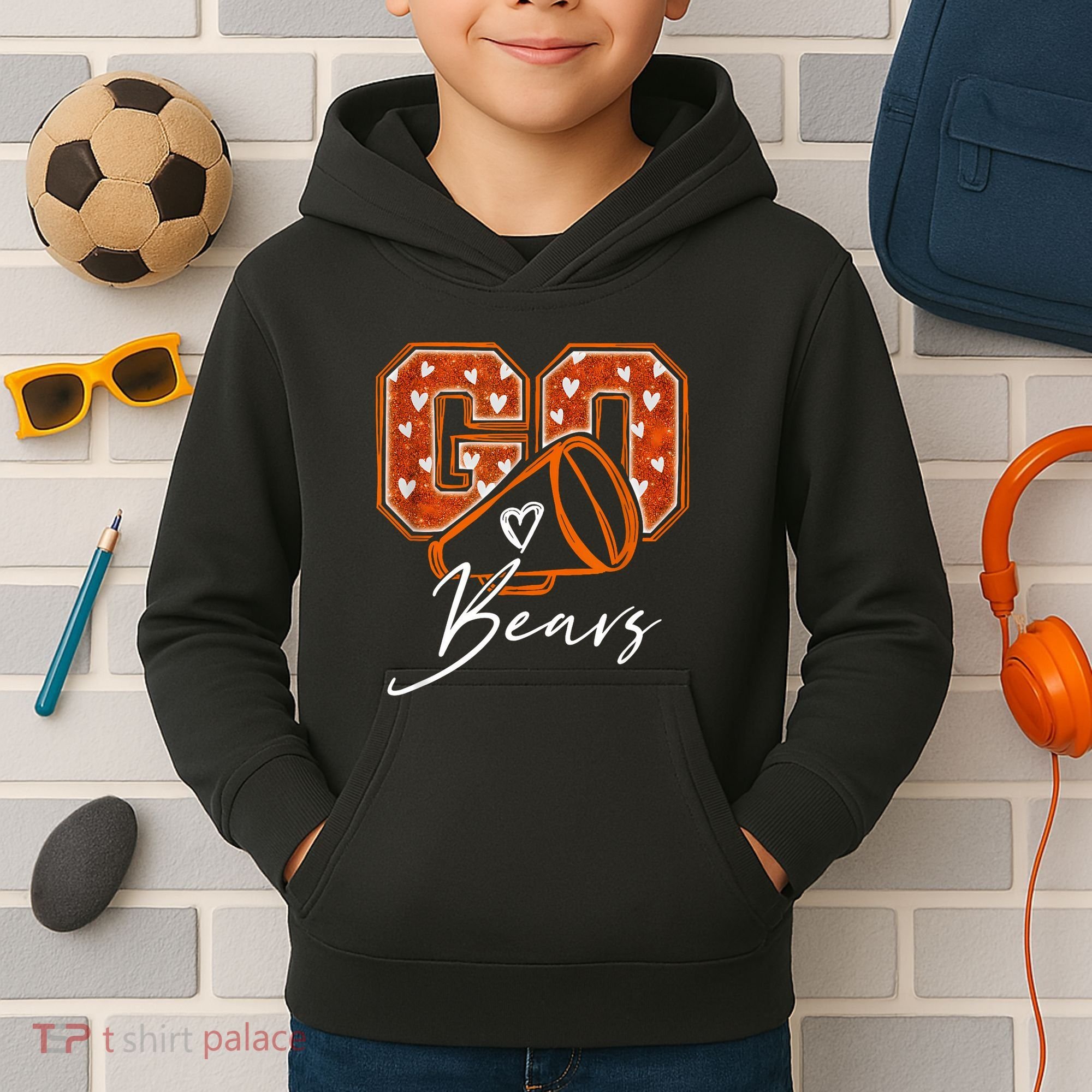 Go Cheer Bears Kids Hoodie