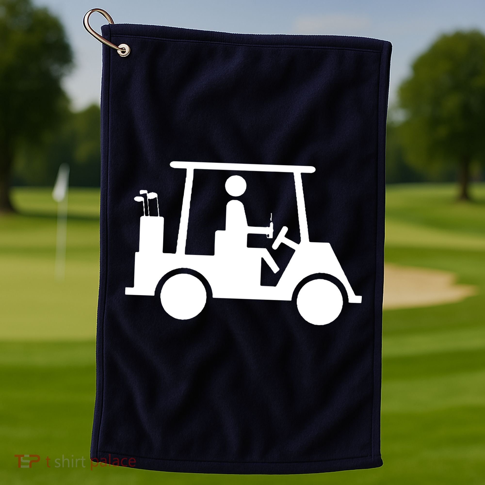 Golf Cart Beer Golf Towel