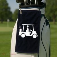 Golf Cart Beer Golf Towel thumb 2