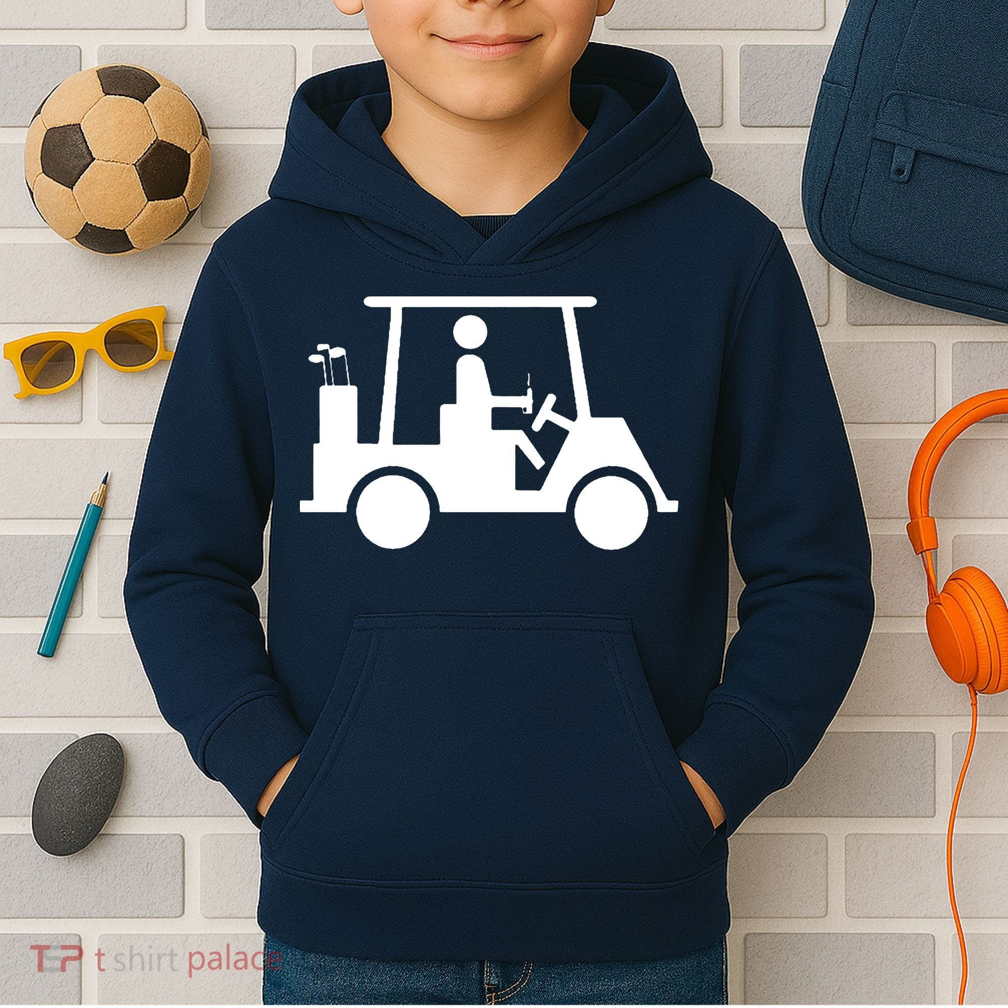 Golf Cart Beer Kids Hoodie