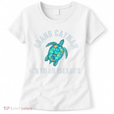 Grand Cayman Beach Design Sea Turtle Illustration Gift Women's T-Shirt