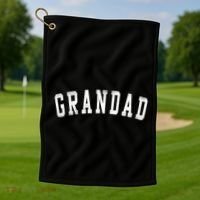Grandad Classic Bold Font FatherS Day Grandad Golf Towel thumb 1