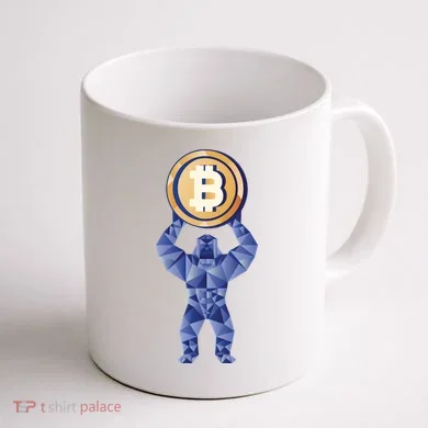 Gorilla Cryptocurrency Bitcoin Coffee Mug back