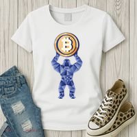 Gorilla Cryptocurrency Bitcoin Women's T-Shirt thumb 3
