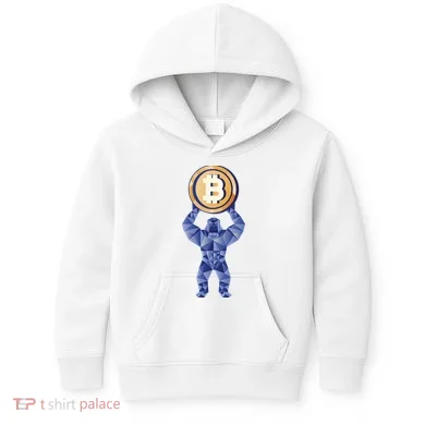 Gorilla Cryptocurrency Bitcoin Kids Hoodie
