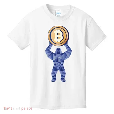 Gorilla Cryptocurrency Bitcoin Kids T-Shirt