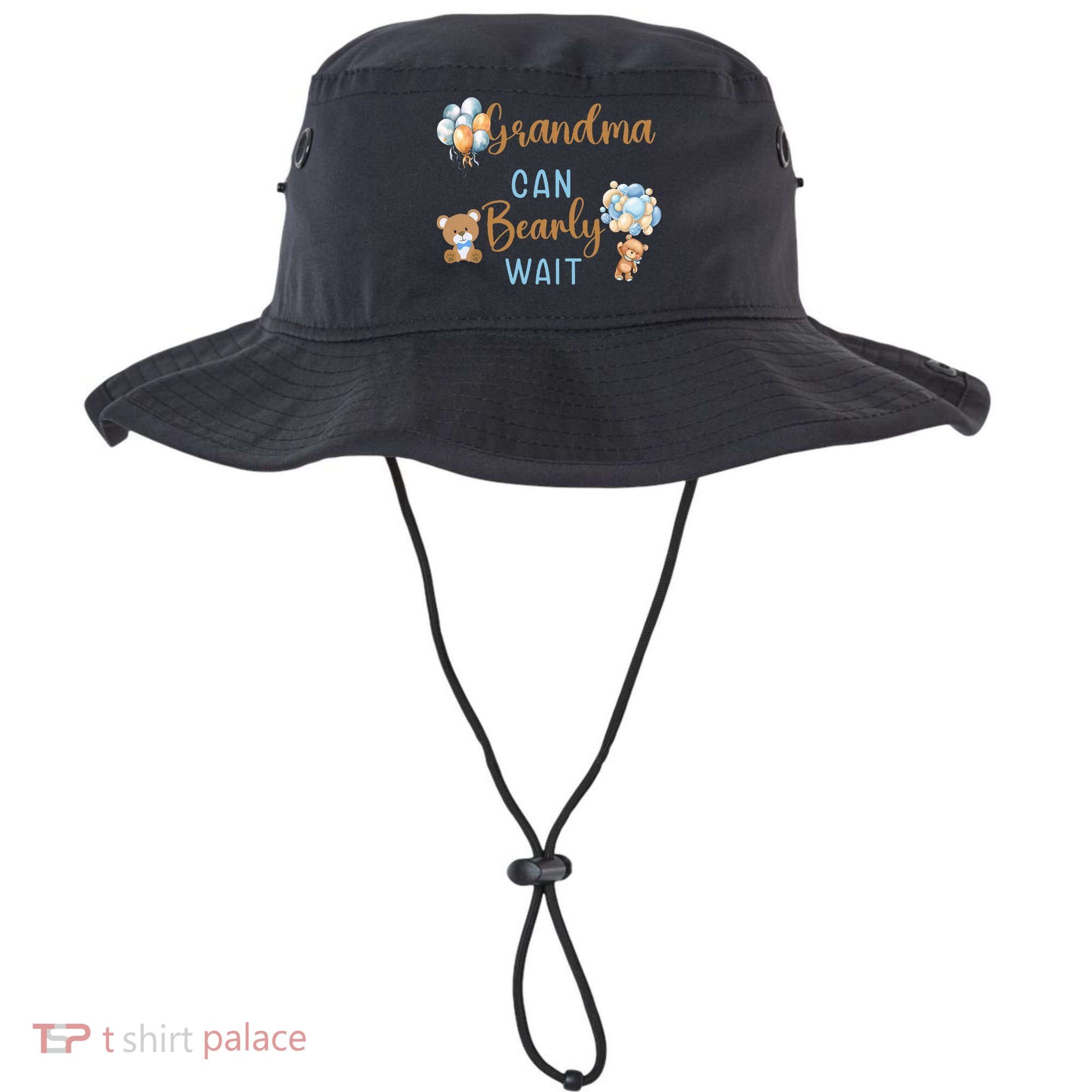Grandma Can Bearly Wait Gender Neutral Baby Shower Matching Bucket Hat