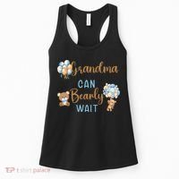 Grandma Can Bearly Wait Gender Neutral Baby Shower Matching Women's Tank Top thumb 0