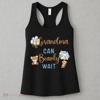Grandma Can Bearly Wait Gender Neutral Baby Shower Matching Women's Tank Top thumb 3