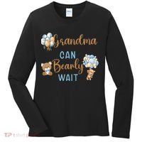 Grandma Can Bearly Wait Gender Neutral Baby Shower Matching Women's Long Sleeve Shirt thumb 0