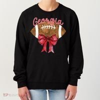 Georgia Coquette Bow Football Fan Women's Sweatshirt thumb 0