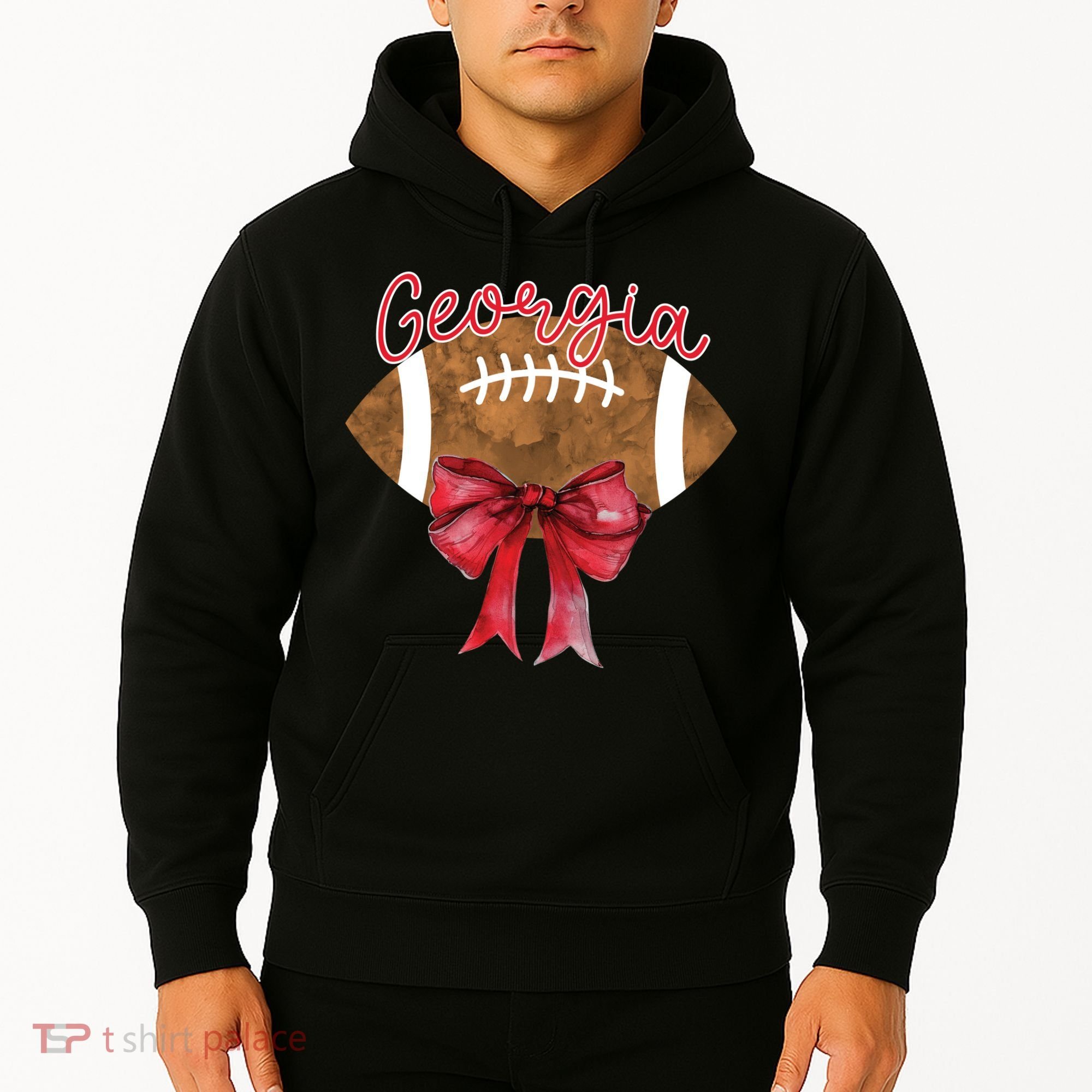 Georgia Coquette Bow Football Fan Hoodie