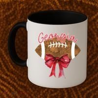 Georgia Coquette Bow Football Fan Coffee Mug thumb 2