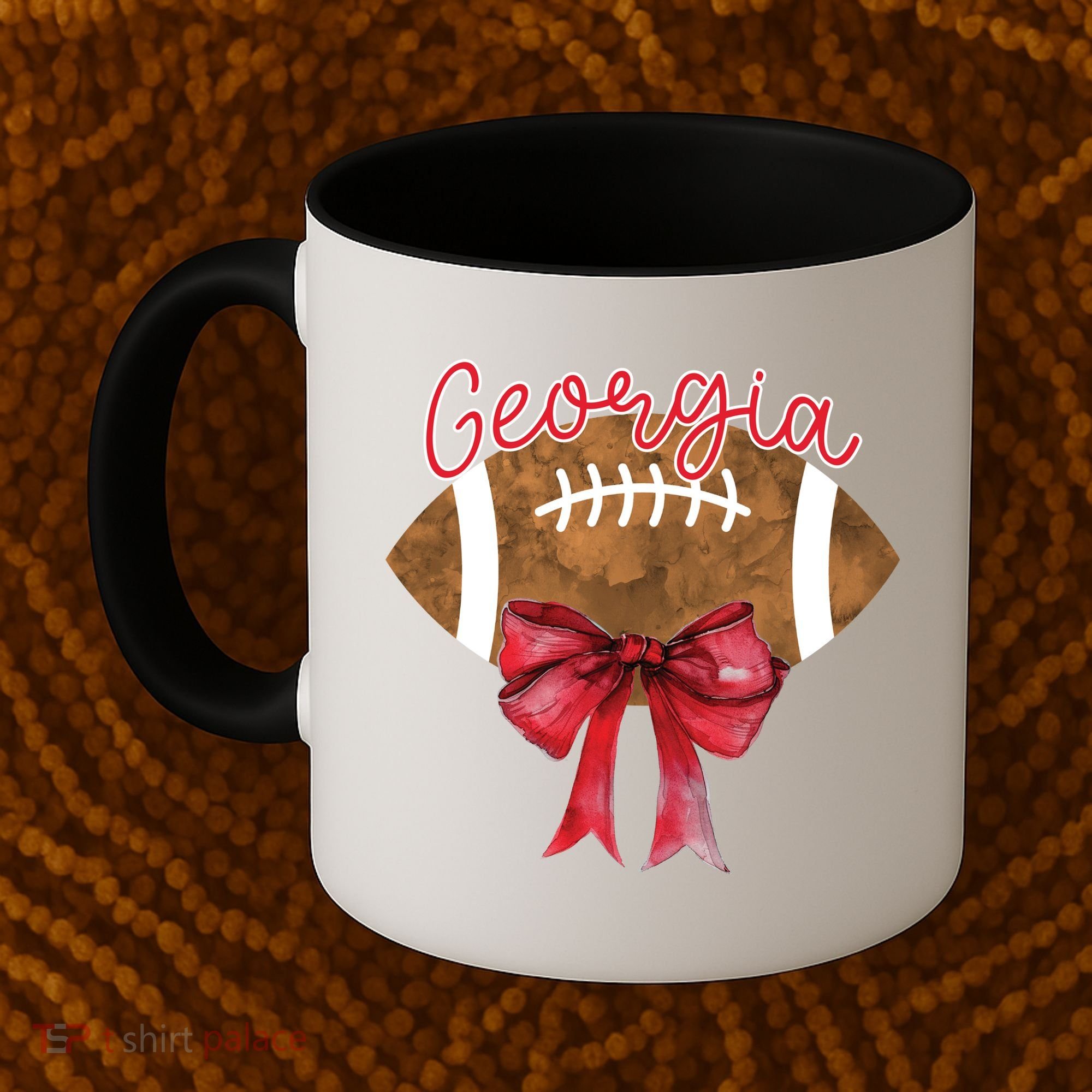Georgia Coquette Bow Football Fan Coffee Mug