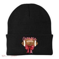 Georgia Coquette Bow Football Fan Beanie thumb 0