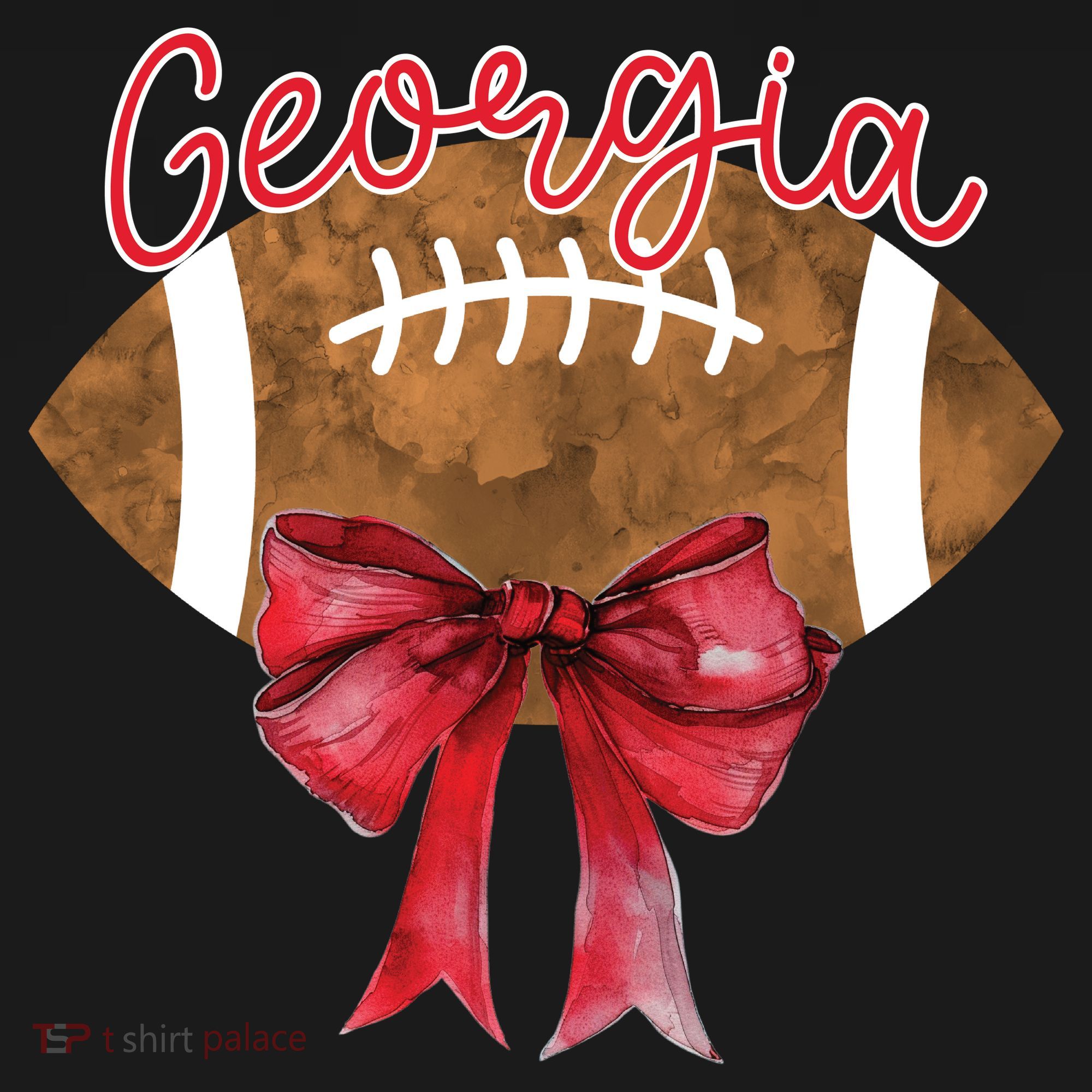 Georgia Coquette Bow Football Fan Women's Hoodie