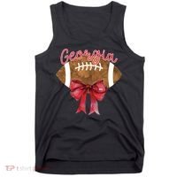 Georgia Coquette Bow Football Fan Tank Top thumb 0