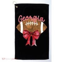 Georgia Coquette Bow Football Fan Golf Towel thumb 0
