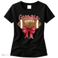 Georgia Coquette Bow Football Fan Women's T-Shirt thumb 0