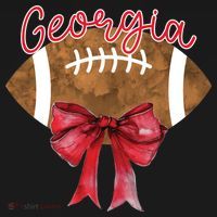 Georgia Coquette Bow Football Fan Kids Sweatshirt thumb 2