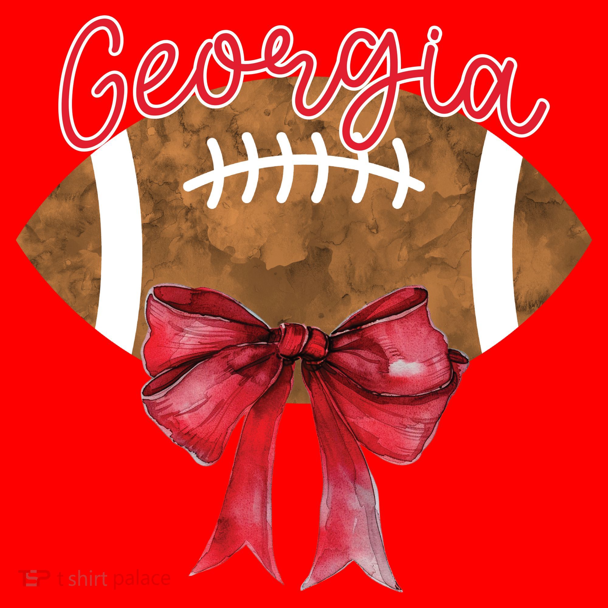 Georgia Coquette Bow Football Fan Santa Hat