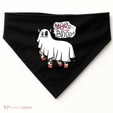 Ghost Cow Boo Funny USA-Made Doggie Bandana
