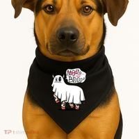 Ghost Cow Boo Funny USA-Made Doggie Bandana thumb 1