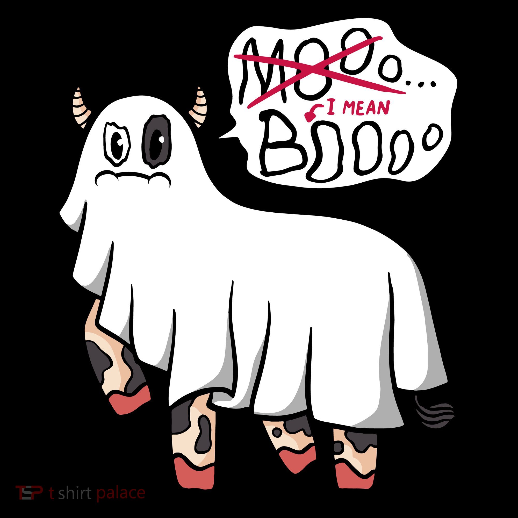 Ghost Cow Boo Funny Apron