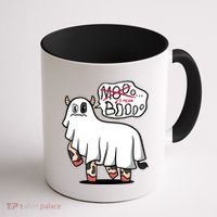Ghost Cow Boo Funny Coffee Mug thumb 1