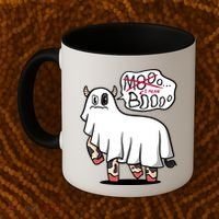 Ghost Cow Boo Funny Coffee Mug thumb 2