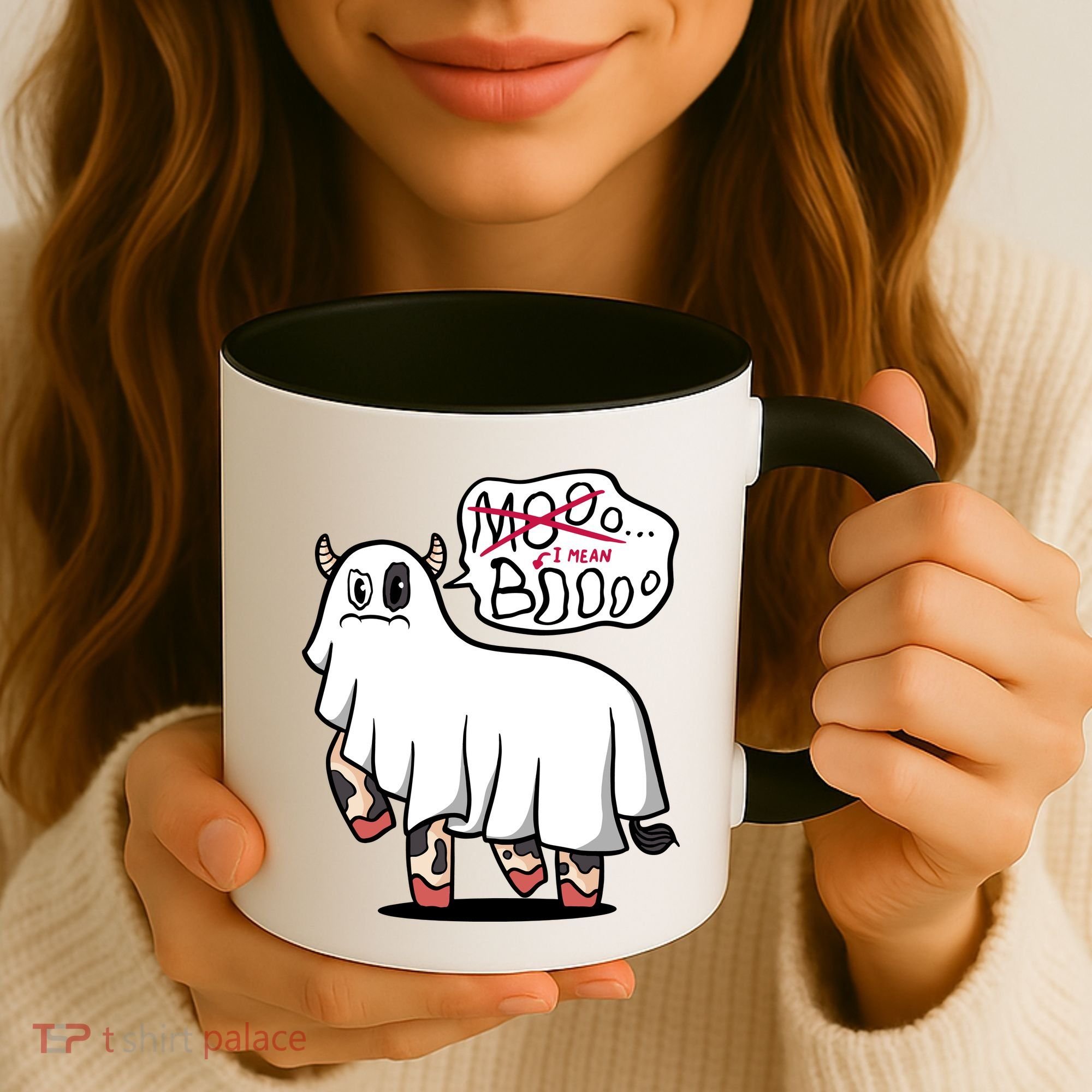 Ghost Cow Boo Funny Coffee Mug