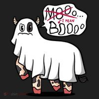 Ghost Cow Boo Funny Beanie thumb 2