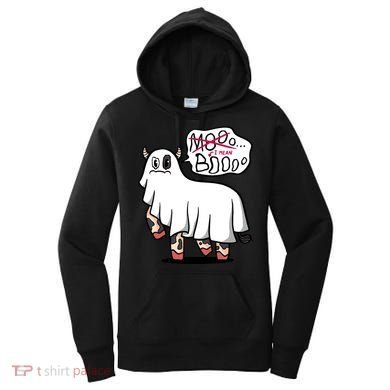 Ghost Cow Boo Funny Women's Hoodie