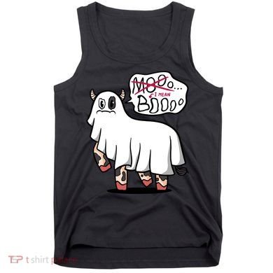 Ghost Cow Boo Funny Tank Top