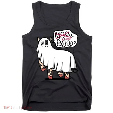Ghost Cow Boo Funny Tank Top