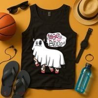 Ghost Cow Boo Funny Tank Top thumb 4